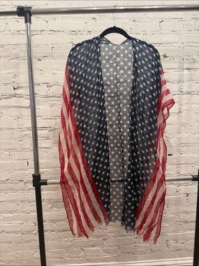 Mossimo Supply Co. Patriotic Star & Stripe Sheer Throw - Red, White & Blue